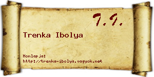 Trenka Ibolya névjegykártya
